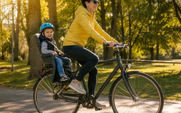 Imagen de la pregunta: ¿Puede el conductor de una bicicleta transportar un pasajero?