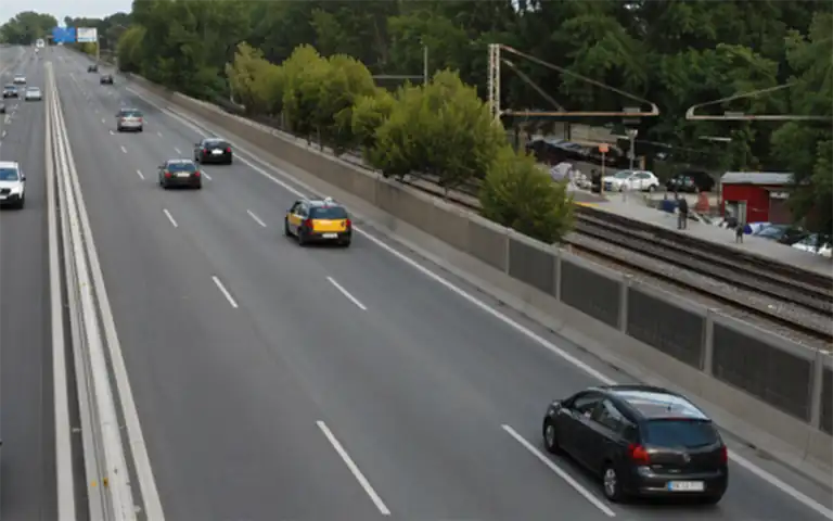Imagen de la pregunta: En esta autopista, ¿por qué carril debe circular?