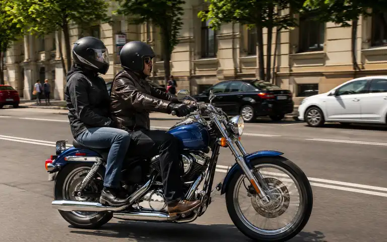 Imagen de la pregunta: Si lleva a un pasajero en la motocicleta, al frenar...